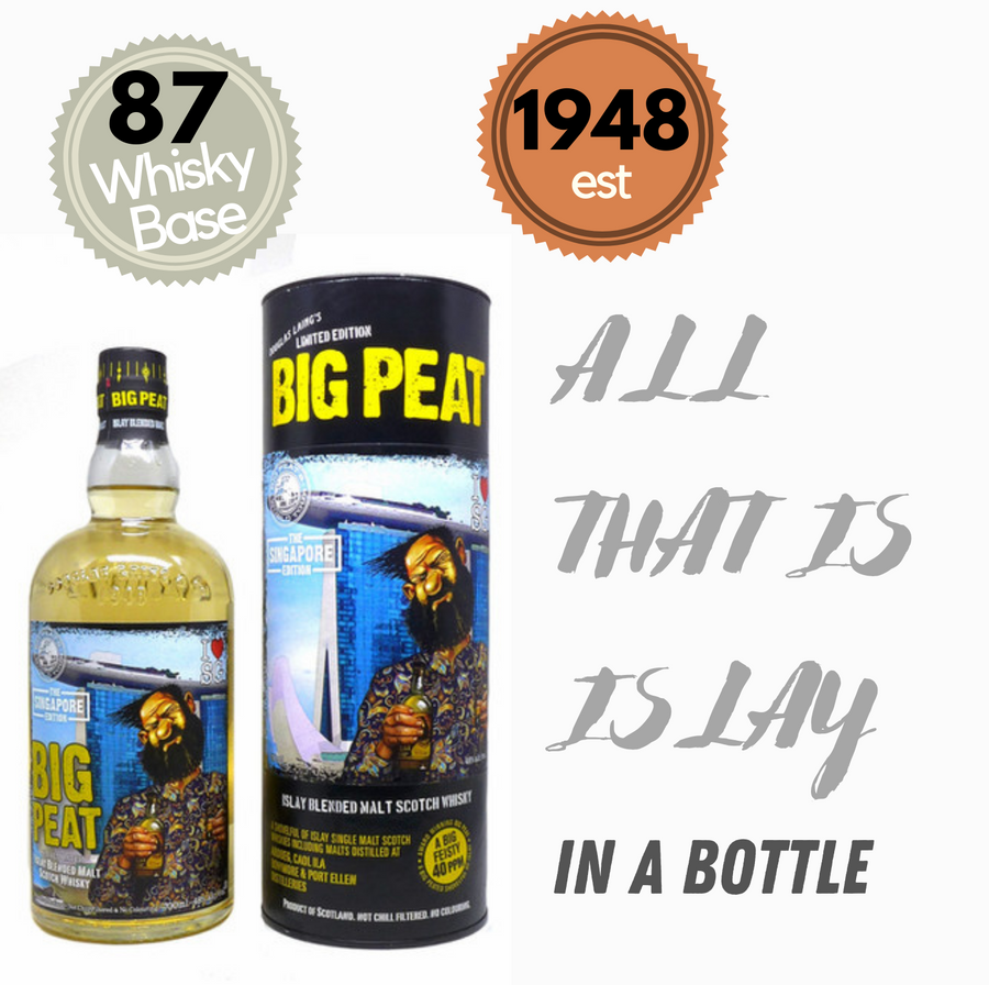 Big Peat Singapore Edition Small Batch Blended Malt Whisky ~  Islay, Scotland
